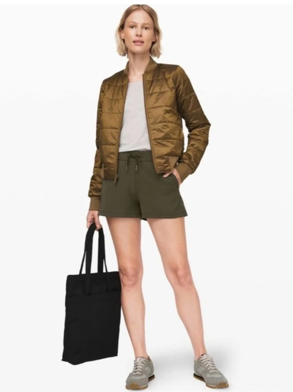 Lululemon On the Fly Woven Shorts – Dark Olive – Women's Size 10; EUC